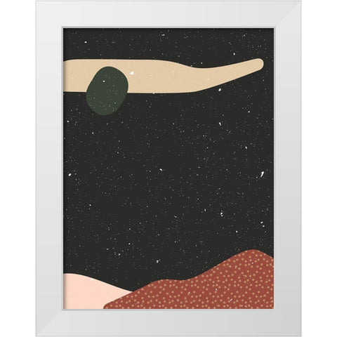 Abstract composition 3 White Modern Wood Framed Art Print by NKTN