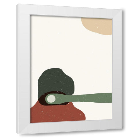 Abstract composition 4 White Modern Wood Framed Art Print by NKTN