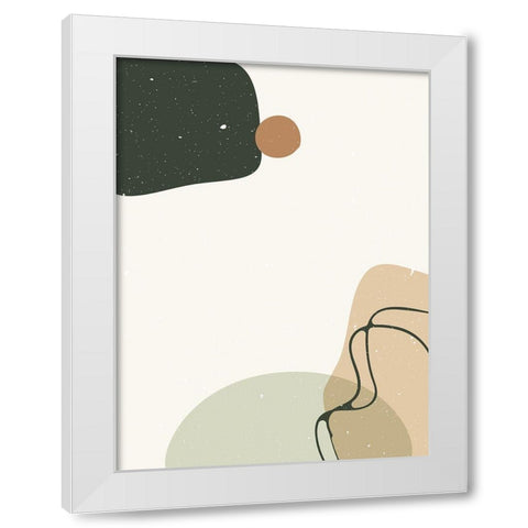 Abstract composition 8 White Modern Wood Framed Art Print by NKTN