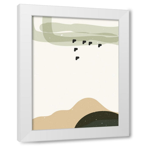 Abstract composition 9 White Modern Wood Framed Art Print by NKTN