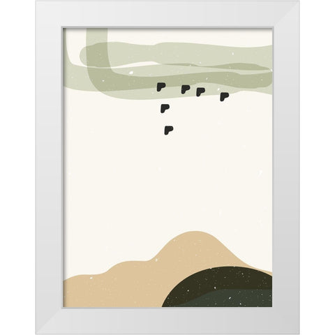 Abstract composition 9 White Modern Wood Framed Art Print by NKTN