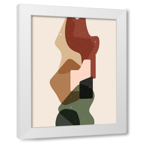 Abstract composition 12 White Modern Wood Framed Art Print by NKTN