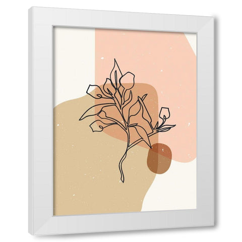 Abstract composition 14 White Modern Wood Framed Art Print by NKTN