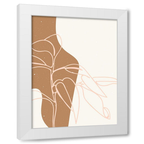 Abstract composition 16 White Modern Wood Framed Art Print by NKTN