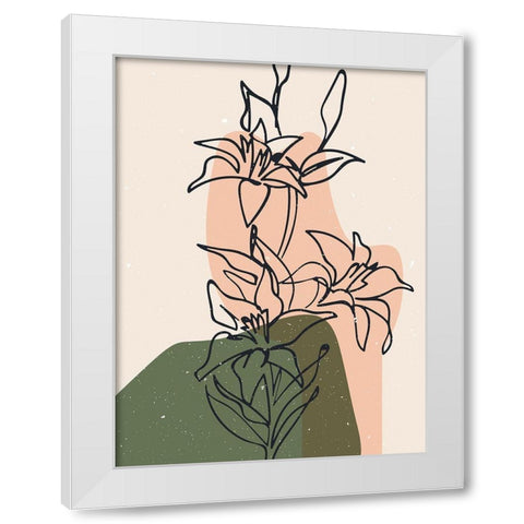 Abstract composition 17 White Modern Wood Framed Art Print by NKTN