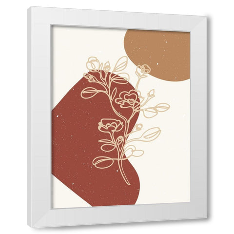 Abstract composition 19 White Modern Wood Framed Art Print by NKTN