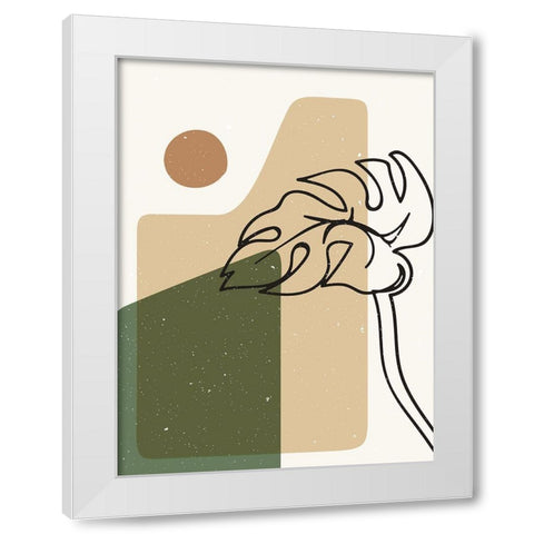 Abstract composition 20 White Modern Wood Framed Art Print by NKTN