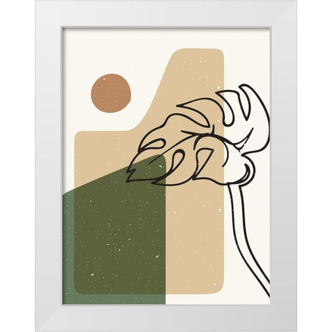 Abstract composition 20 White Modern Wood Framed Art Print by NKTN