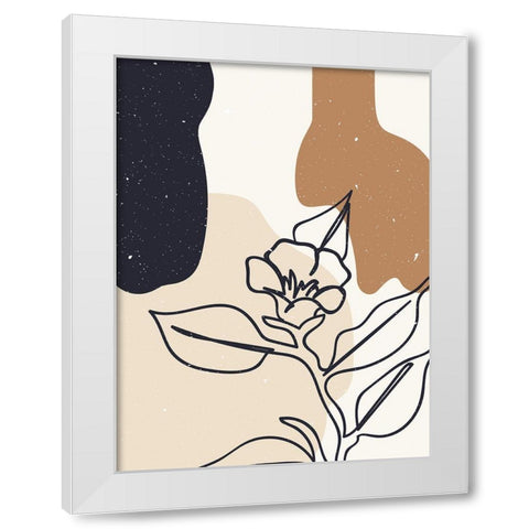 Abstract composition 21 White Modern Wood Framed Art Print by NKTN