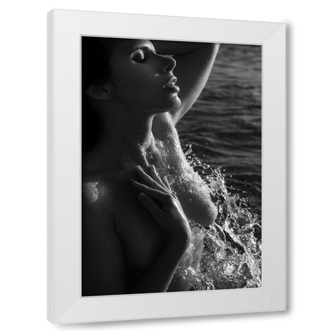 Cooling My Chest White Modern Wood Framed Art Print by Lazzarotti, Paolo