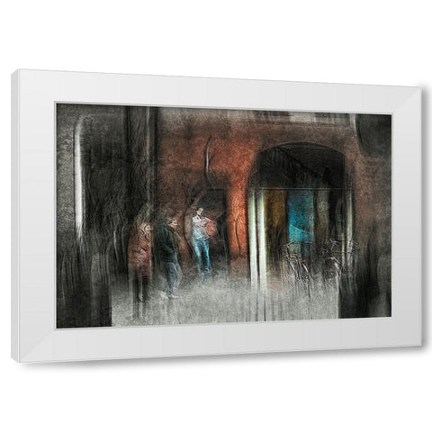 The Watcher White Modern Wood Framed Art Print by Van Der, Jan