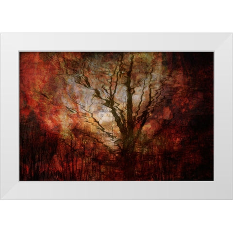 Forest on fire White Modern Wood Framed Art Print by Van Krimpen, Brigitte