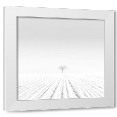 Cold White Modern Wood Framed Art Print by Nodeh, Mostafa