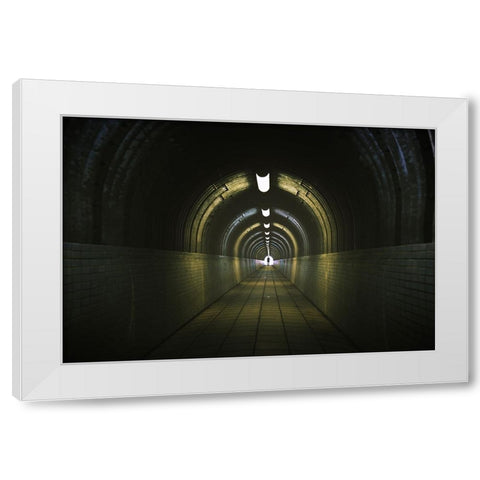 Tunnel, go ahead White Modern Wood Framed Art Print by Kiri, Reiko