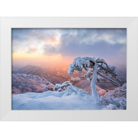Frozen ghost White Modern Wood Framed Art Print by Ryu, Jaeyoun