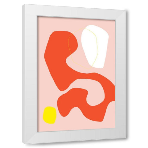 Coral Dancer White Modern Wood Framed Art Print by Sawall, Anastasia