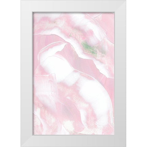 Pink and Soft White Modern Wood Framed Art Print by Sawall, Anastasia