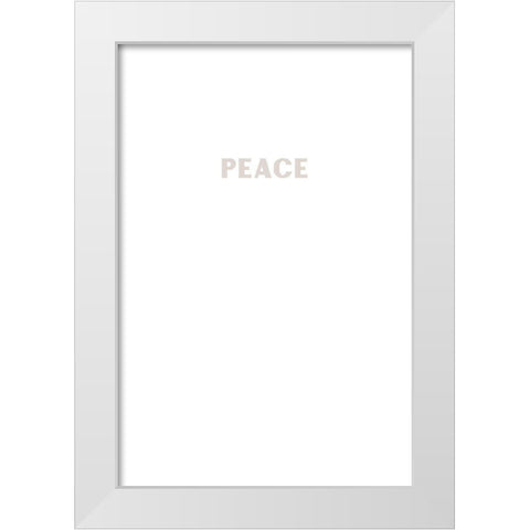Peace White Modern Wood Framed Art Print by Sawall, Anastasia