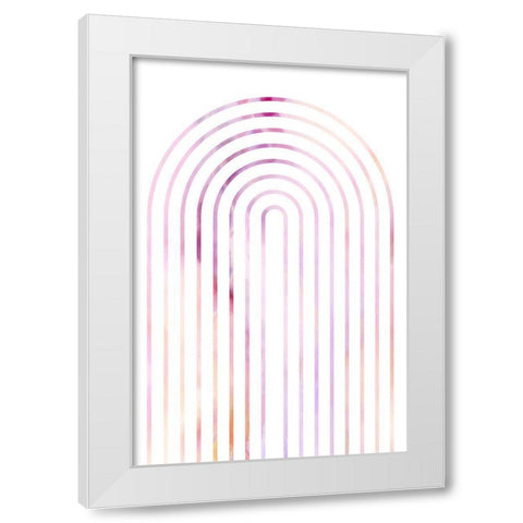 Pink Arch White Modern Wood Framed Art Print by Sawall, Anastasia
