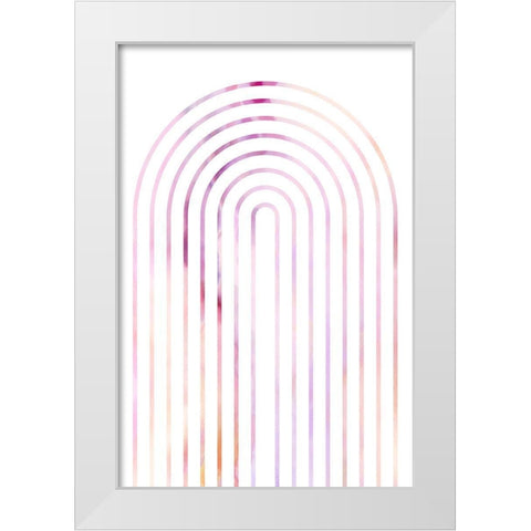 Pink Arch White Modern Wood Framed Art Print by Sawall, Anastasia