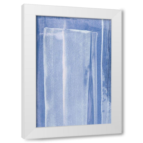 Happiness is Blue White Modern Wood Framed Art Print by Sawall, Anastasia
