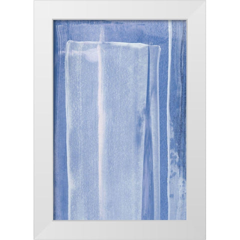 Happiness is Blue White Modern Wood Framed Art Print by Sawall, Anastasia