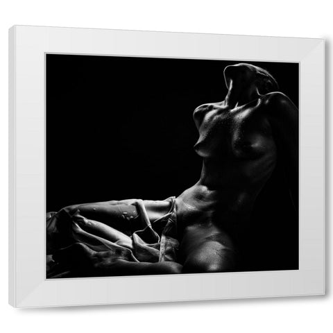Wet Clothes White Modern Wood Framed Art Print by Valevicius, Aurimas