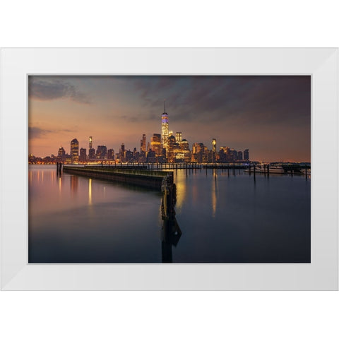 Z White Modern Wood Framed Art Print by Martin Castan, David
