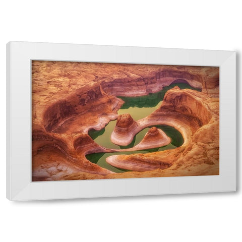 Reflection Canyon White Modern Wood Framed Art Print by D. Tang, Lisa