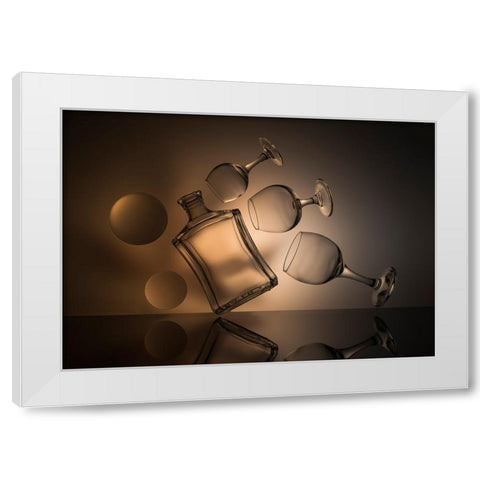 From The Series Qlevitationq White Modern Wood Framed Art Print by Popov, Evgeniy