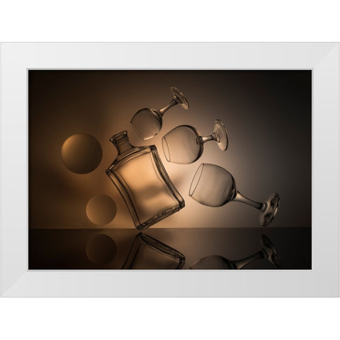 From The Series Qlevitationq White Modern Wood Framed Art Print by Popov, Evgeniy