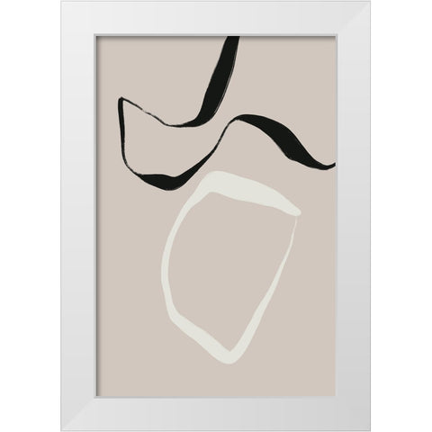 Simply Here White Modern Wood Framed Art Print by Uplusmestudio