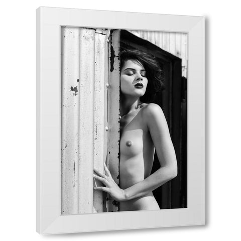 Sunlight White Modern Wood Framed Art Print by Blasko, Jan