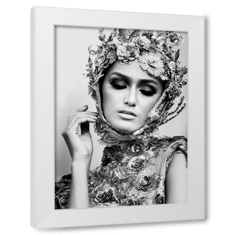 Someone you loved White Modern Wood Framed Art Print by Lagaa, Kahar