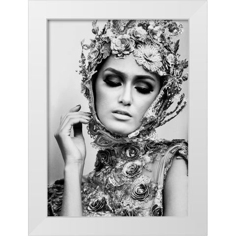 Someone you loved White Modern Wood Framed Art Print by Lagaa, Kahar