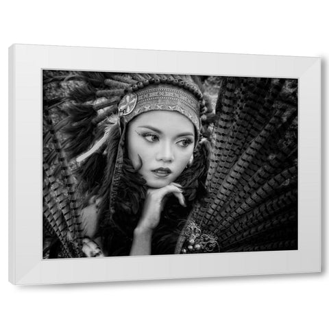 Beauty White Modern Wood Framed Art Print by Lagaa, Kahar