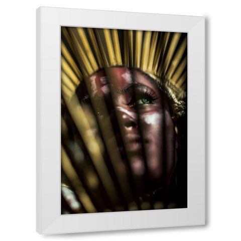 Portraiture White Modern Wood Framed Art Print by Das, Prithul