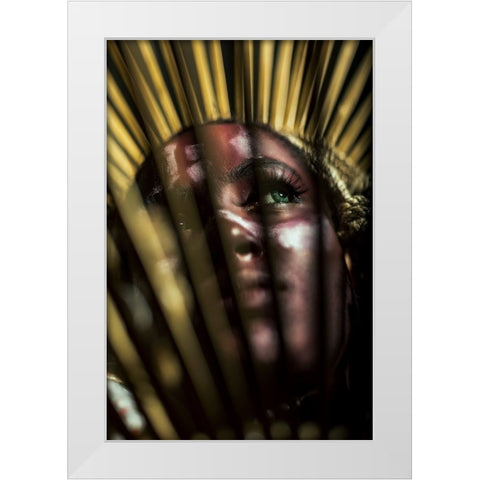 Portraiture White Modern Wood Framed Art Print by Das, Prithul