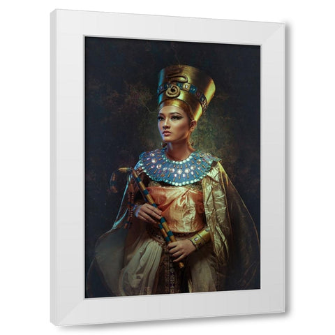 the Nefertiti White Modern Wood Framed Art Print by Setiadi, Ajar