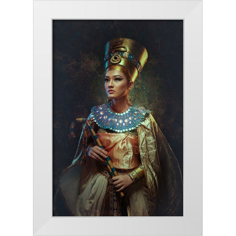 the Nefertiti White Modern Wood Framed Art Print by Setiadi, Ajar
