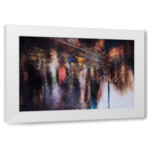 Lunapark Challenge White Modern Wood Framed Art Print by Van Der, Jan