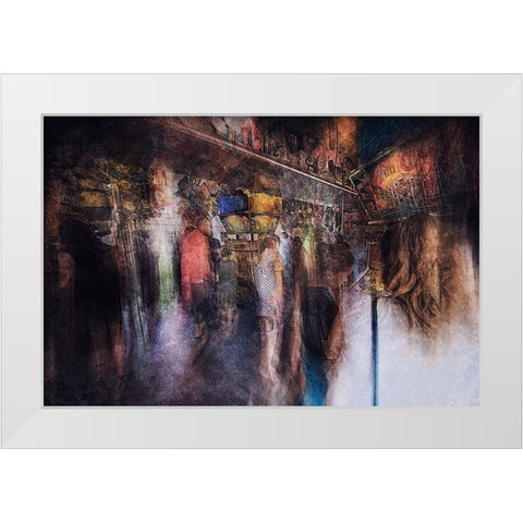 Lunapark Challenge White Modern Wood Framed Art Print by Van Der, Jan