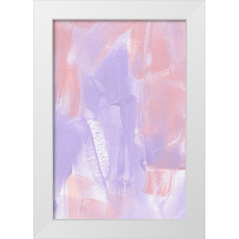 Purple In Pink White Modern Wood Framed Art Print by Uplusmestudio