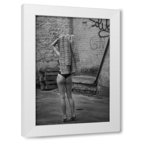 Little Stories Of The Old Yard White Modern Wood Framed Art Print by Kurta, Arkadiy