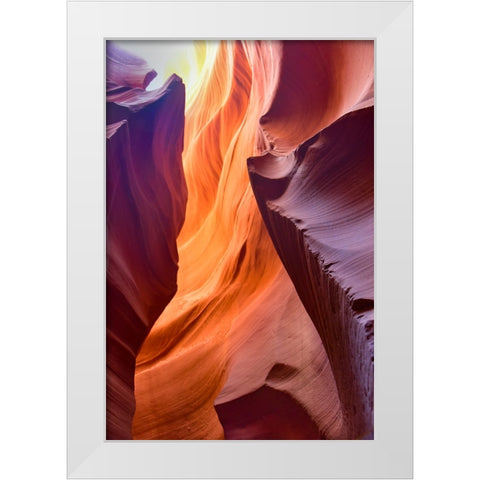 Spiraling White Modern Wood Framed Art Print by Li, Sophia