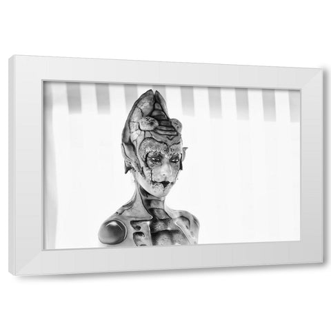 Alien White Modern Wood Framed Art Print by Klesse, Andreas