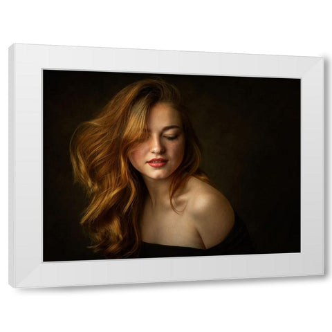 Julia White Modern Wood Framed Art Print by Rise, Zachar
