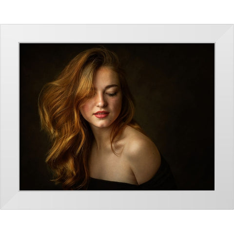 Julia White Modern Wood Framed Art Print by Rise, Zachar