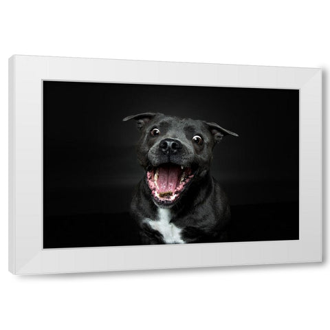 Incoming White Modern Wood Framed Art Print by Irene Sattrup, Dorte