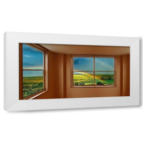 After The Storm White Modern Wood Framed Art Print by Shpyek, Olexandr